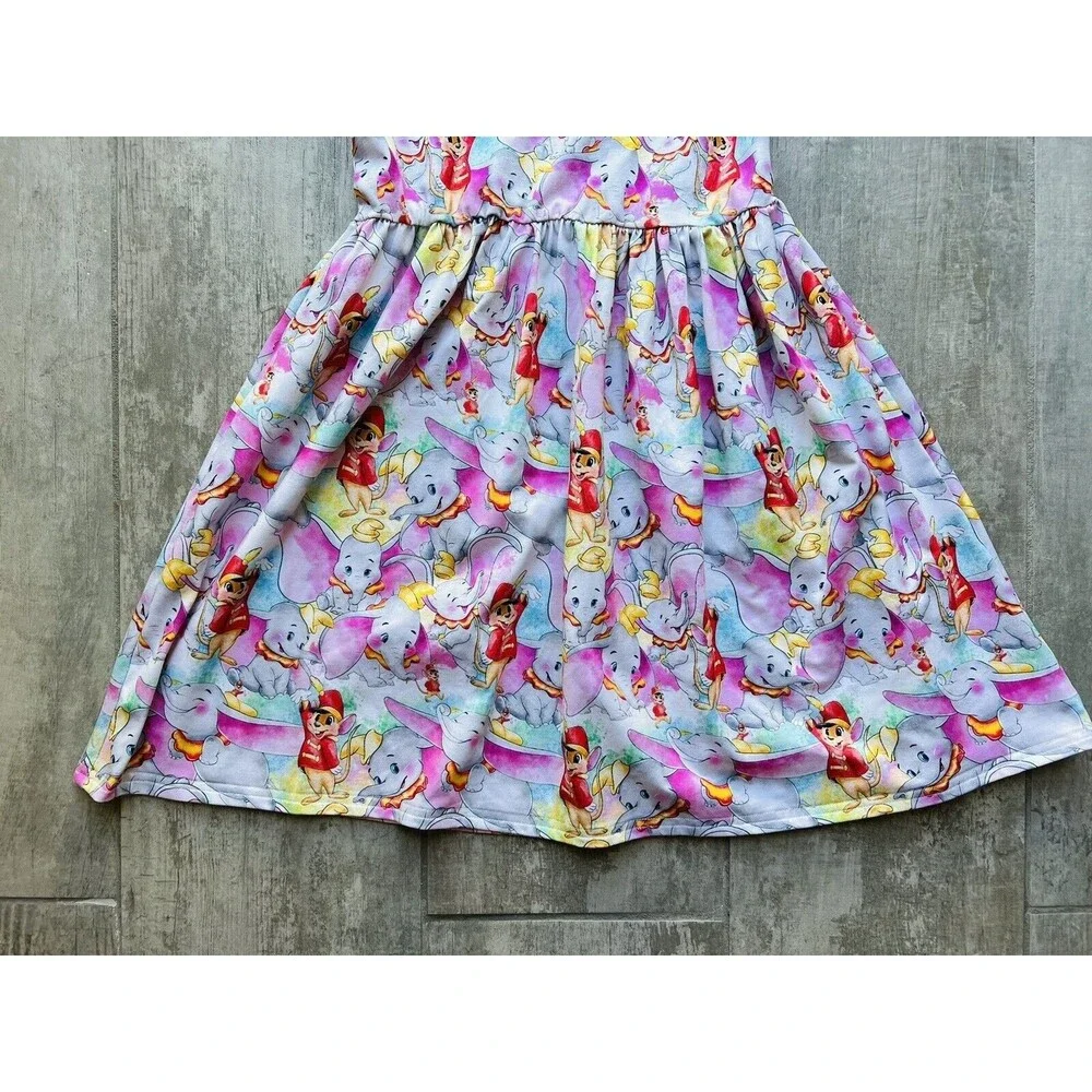 Los Angeles Boutique Disney DUMBO Print Swing Casual Girls Dress School Summer 7
